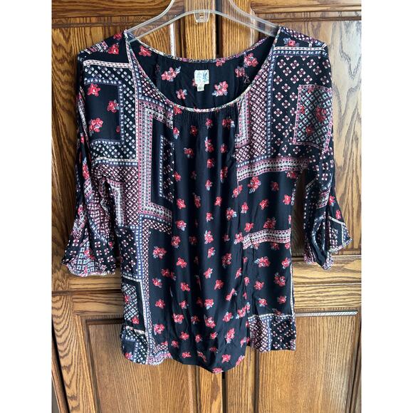 Anthropologie Edme & Esyllte Floral Tunic Top - Size Small - Picture 3 of 8